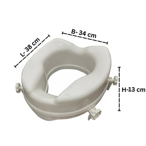 Siège de toilette surélevé en plastique HDPE pour personnes âgées, hauteur 4 pouces - Product Image 1