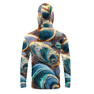 Sweat à capuche de pêche pour homme respirant, anti-UV UPF 50, imperméable, avec logo personnalisé, manches longues, sublimé, 100 % polyester, pour activités de plein air - Product Image 2