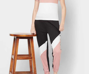 Pantalones Deportivos Casuales de Invierno para Mujer, Hechos a Medida, de Forro Polar, Cintura Alta, con Cordón Ajustable, Transpirables, con Bloques de Color, Logotipo Personalizado - Product Image 5