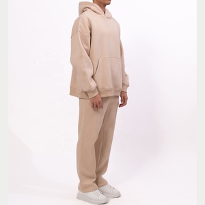 Concevez votre propre survêtement d'entraînement personnalisé surdimensionné pour hommes survêtement à capuche surdimensionné de haute qualité 100% coton - Product Image 3