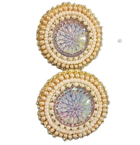 Pendientes con Cuentas, Borde de Cuentas Bordadas, Pendientes con Cuentas para Mujer, Joyería Festiva para Fiestas al Mejor Precio - Product Image 1