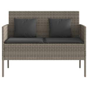 Banc de jardin en rotin PE 44,5 po x 24 po x 34,3 po avec rangement, banc de patio extérieur pour jardin, design contemporain, style moderne - Product Image 4