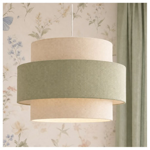 Lampe suspendue en tissu plissé de style nordique moderne, luminaire suspendu en lin, lustre minimaliste Japandi pour la décoration de salle à manger - Product Image 5