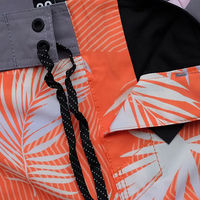 Shorts de bain pour hommes personnalisés en gros, à séchage rapide, respirants, avec taille élastique, impression par transfert thermique, imperméables, style urbain, 100% coton