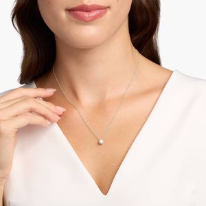 <b>Wire</b> <b>Basket</b> Lab-Grown Diamond Pendant In White Gold - Product Image 4