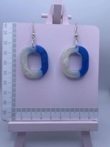 Boucles d'oreilles pendantes légères en résine de fleurs naturelles faites à la main, cadeau pour femme, fournisseur - Product Image 2