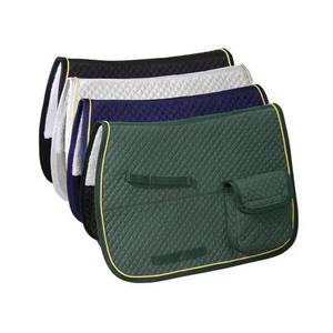 Tapis de selle de dressage pour chevaux de qualité supérieure, entièrement doublés de polaire, respirants et polyvalents, avec poches - Product Image 1