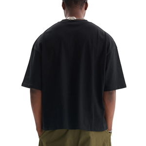 T-shirt à col rond pour homme, manches courtes, coupe classique, mélange de spandex/coton, respirant, écologique, anti-plis, streetwear décontracté, 220g - Product Image 2