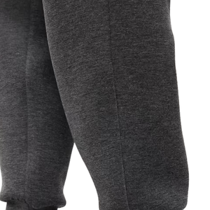 Pantalones Deportivos de Felpa Gris Carbón para Hombre, Corte Relajado, Pierna Recta, Cintura con Cordón, Logotipo Personalizado, Ropa Urbana OEM - Product Image 5