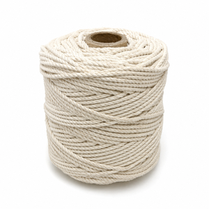 Cordón de Macramé Personalizado 100% Algodón, 2mm x 100m, 3 Hilos Trenzados, Ecológico, para Decoración del Hogar, Envoltura de Regalos, Colgantes de Plantas, Bolsas - Product Image 1
