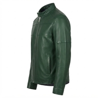 Blouson en cuir de vachette vintage pour homme, col montant, logo personnalisé sur le devant, style denim, veste chaude rembourrée en coton, vente en gros OE