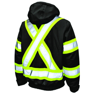 Veste de travail de sécurité avec bandes réfléchissantes pour la construction routière, la gestion du trafic et le personnel des sites industriels - Product Image 4