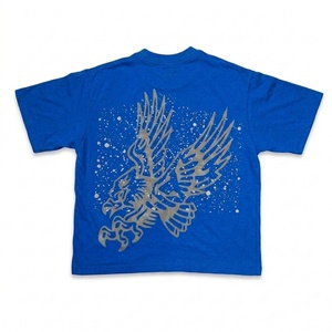 เสื้อยืดโอเวอร์ไซส์สไตล์ฮิปฮอป คอวี แขนสั้น ผ้าฝ้าย 100% ระบายอากาศได้ดี น้ำหนัก 230 GSM รุ่นใหม่ล่าสุด ปรับแต่งได้ตามต้องการ สำหรับทุกเพศ - Product Image 4