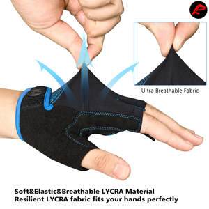 Guantes Deportivos Personalizados con Logotipo para Levantamiento de Pesas, Ciclismo y Deportes de Carrera, Medios Dedos, Antideslizantes - Product Image 6