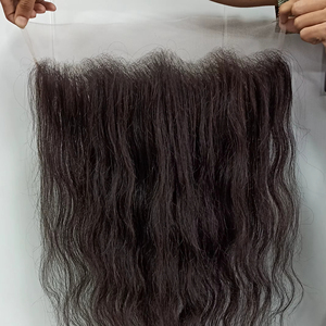 Prix de gros 100% Cheveux humains M Lagos Body Wave non traités, Closure frontale en dentelle transparente 13x4 13x6 - Product Image 1