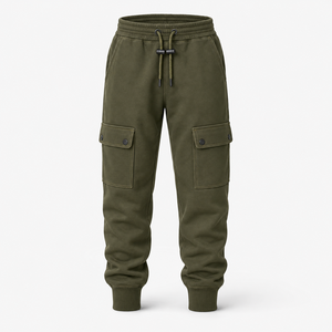 Pantalons de survêtement personnalisés avec logo, en tissu polaire brossé, pour hommes, vente en gros, production de vêtements de marque, directement de l'usine - Product Image 5