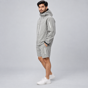 Manufacturer Oversize Zip Up <b>Track</b> Suit Matching Utility Shorts Men Premium Quality Nylon Windbreaker Lounge Nylon Custom <b>Jacket</b> - Product Image 3