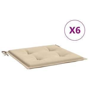 Juego de 6 Cojines para Sillas de Exterior de Tela Oxford Beige, Fibra de Espuma con Alta Comodidad - Product Image 2