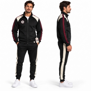Premium Men Zipper Tracksuit Two Piece Training Outfit Full Zip <b>Jacket</b> Jogger Pants Breathable Fabric Casual Athletic Wear OEM - Product Image 5