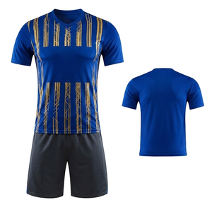 Conjunto de Uniforme de Entrenamiento de Fútbol Unisex, Jersey y Pantalones Cortos, Secado Rápido, Transpirable, Ropa de Equipo con Letra Impresa en la Parte Delantera, Personalizable OEM - Product Image 1