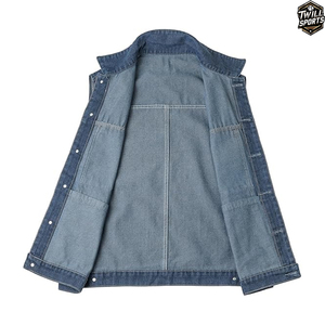 Chaleco Vaquero de Invierno para Hombre 2026, Personalizado, Calefactable, Transpirable, Informal, Cálido, Sin Mangas, 100% Algodón, Relleno de Plumón, Cuello Alto - Product Image 3