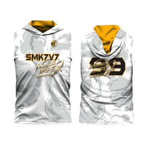 Customized any design in flag football uniforms SMK - 7v7 New men <b>compression</b> sleeveless 7v7 football uniforms - Product Image 4