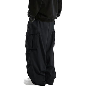 Pantalones Cargo de Diseño Clásico Solid Trader, con Bolsillos Utilitarios, Tela Ligera y Transpirable, Estilo Urbano Moderno y Elegante - Product Image 4