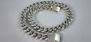 925 Sterling <b>Silver</b> Plated Zinc Alloy Chain Necklace Hiphop Style Cuban Link Chain Jewelry Gift For men's Fashion - Product Image 2