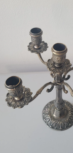 Candelabro de aluminio vintage de 5 brazos, tallado y grabado a mano, decoración navideña de lujo para el hogar. - Product Image 3