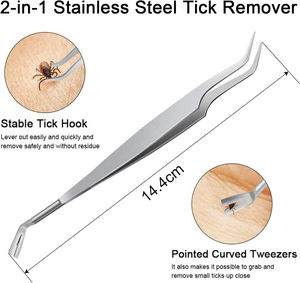 Customized Premium High Quality <b>Precision</b> Double Sided Pointed Tweezers Stainless Steel Eyebrow <b>Tool</b> Luxury Lightweight Custom - Product Image 2