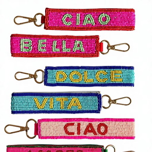 Custom Name Durable Beaded Hook <b>Wristlet</b> Keychain Personalized Text Strap Key Holder Fashion Accessories Handmade Gift for Women - Product Image 1