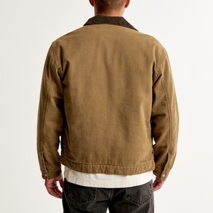 Chaqueta de Trabajo de Lona con Logotipo Personalizado, Ropa de Trabajo de Algodón Resistente con Costuras Reforzadas para Uso Laboral - Product Image 4