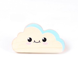 Nouvel Arrivage Boutons de tiroir et poignées de commode en bois de pin bleu motif nuage pour enfants, de haute qualité et durables, pour armoires de chambre - Product Image 1