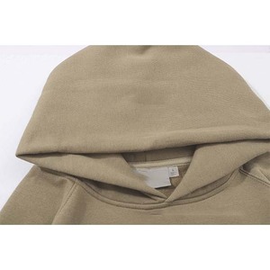 Sudadera con Capucha Extra Grande para Hombre, Color Sólido, Algodón French Terry, Informal, Otoñal, con Bolsillos, Corte Regular - Product Image 5