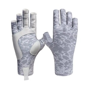 Gants de pêche à la mouche sans doigts pour hommes et femmes, légers, extensibles, en polyester, protection solaire UPF50+, pour la voile, couleurs personnalisées - Product Image 5