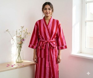 High Quality Women Printed Cotton Kimono <b>Robe</b> Lightweight Bohemian <b>Beach</b> Cover Up Summer Kimono - Product Image 1