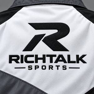 Unisex Sporty Windproof <b>Racer</b> <b>Jacket</b> Color Blocking Zipper Front Stand Collar Polyester Winter Style Embroidery Streetwear - Product Image 5