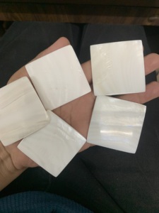 White Mother of Pearl Square Gemstone Loose Gemstone White <b>MOP</b> High Quality Mother of Pearl Natural Sea Shells - Product Image 6