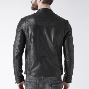 Men's High Quality <b>Slim</b>-<b>Fit</b> Racing <b>Jacket</b> Premium Sheep Skin Leather with Quilted Sleeves and Zipper <b>jacket</b> for men - Product Image 1