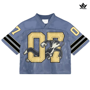 เสื้อฟุตบอลผู้หญิงแบบสั่งทำพิเศษ ผ้าโพลีเอสเตอร์ 100% ตาข่าย คอวี แขนสั้น ลายดอกไม้และนกกระเรียน ระบายอากาศได้ดี ชุดกีฬาสำหรับผู้ใหญ่ทุกประเภท - Product Image 4