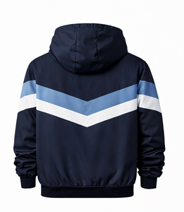 Ensemble de survêtement homme Discover-Impex 2026 bleu marine à blocs de couleur – Veste à capuche et pantalon de jogging OEM - Product Image 3