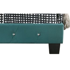 Affascinante letto singolo con rivestimento in tessuto dai toni rinfrescanti - Product Image 4
