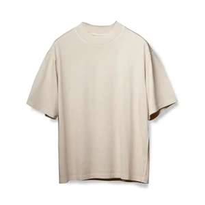 Camiseta Personalizable para Hombre, 100% Algodón, Alta Calidad, 250g, Color Sólido, Manga Corta, Holgada, Talla Grande, Estilo Retro, Lavado Desgastado - Product Image 2