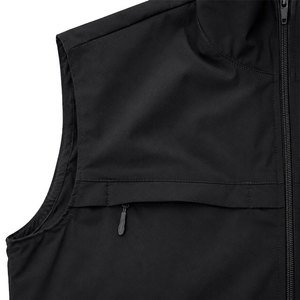 Gilet sans manches pour homme en laine, personnalisable, confortable, respirant, teint en pièce, séchage rapide, décontracté, à carreaux, col montant, avec poches, idéal pour l'été - Product Image 5