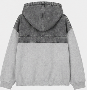 เสื้อฮู้ดเดนิมคุณภาพพรีเมียมสำหรับผู้ชายพร้อมกระเป๋าจิงโจ้ - Product Image 6