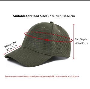 Gorra de Béisbol Unisex Verde Oliva 100% Algodón, Malla Transpirable, Ajustable, Estilo Casual para Exteriores, para Adultos, para las Cuatro Estaciones - Product Image 5