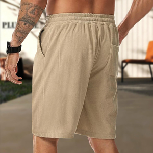 Shorts pour hommes au design tendance, vêtements décontractés élégants pour hommes, shorts à taille moyenne avec cordon de serrage, prix bas, shorts pour hommes - Product Image 2