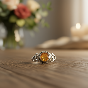 Bague de mode en citrine, poids 3,1 grammes - Product Image 3