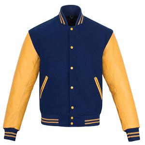 Plus Size Men Varsity College Winter Jackets Wholesale Blank Custom Logo <b>Plain</b> Letterman Baseball Winter Jacket for Men - Product Image 4