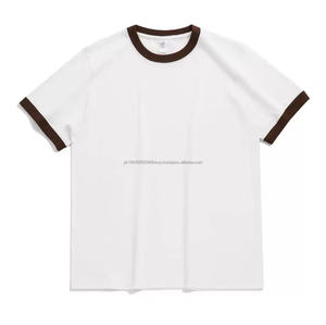 Camiseta de Algodón 100% de Primera Calidad con Logotipo Personalizado para Hombre, Tela Cómoda, Corte Holgado, Informal, para Hacer Ejercicio, con Contraste - Product Image 5